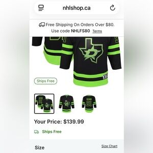 NHL Black and Neon Green Youth Dallas Stars Hockey Jersey - Seguin 91